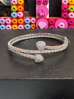 Double Heart 925 Glam Bracelet